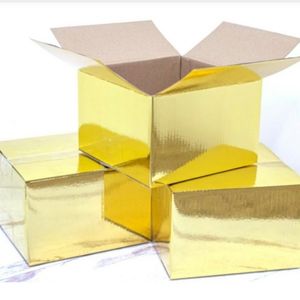 Metallic Gold Designer Boxes 4x4x4 Send your Bling in style.